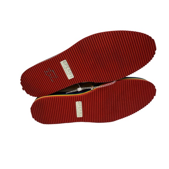 Sperry Top Sider Rainbow Boat Shoes Womens 8.5 White Leather Platform STS87613 - Picture 5 of 6